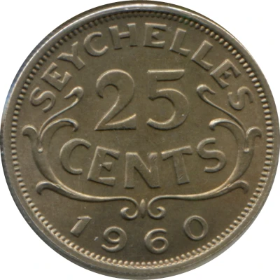 25 Cents - Elizabeth II 1st portrait back