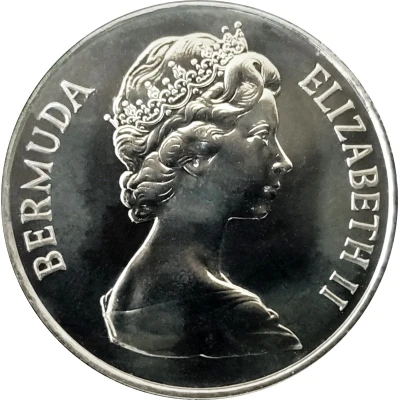 25 Cents - Elizabeth II Bermuda Coat of Arms front