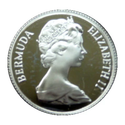 25 Cents - Elizabeth II Bermudas; Silver Proof Issue front