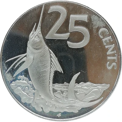 25 Cents - Elizabeth II Blue Marlin back