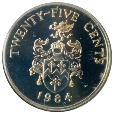 25 Cents - Elizabeth II Sandy's Parish back