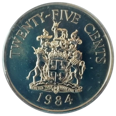 25 Cents - Elizabeth II Southampton Parish back