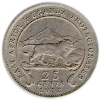 25 Cents - George V back