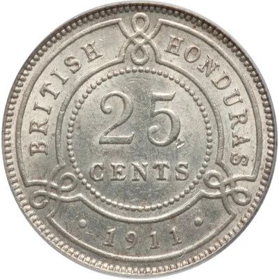 25 Cents - George V back