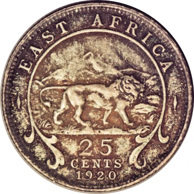 25 Cents - George V back