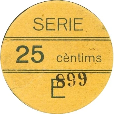 25 Céntimos (Viella) ND back