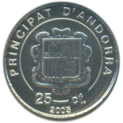 25 Cèntims Pope John Paul II front