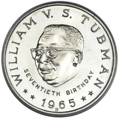 25 Dollars 70th Birthday of President Tubman; Pattern back