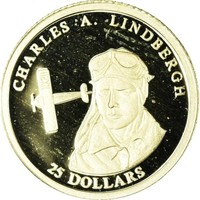 25 Dollars Charles A. Lindbergh back