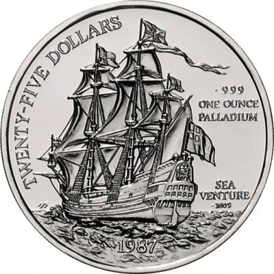 25 Dollars - Elizabeth II Sea Venture back