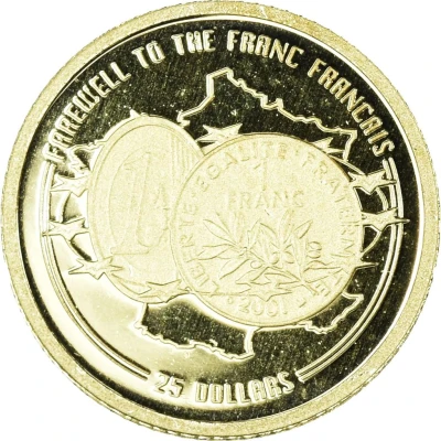 25 Dollars French Franc back