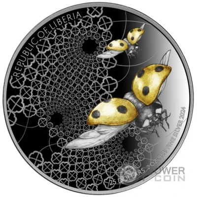 25 Dollars Ladybug; Gilded front