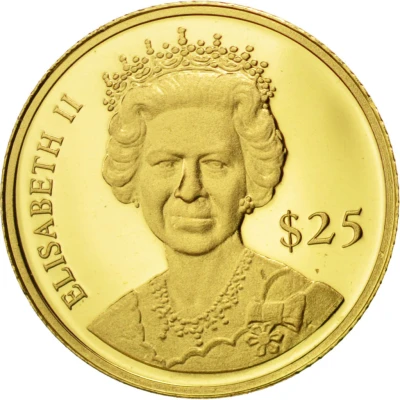 25 Dollars Queen Elizabeth II back