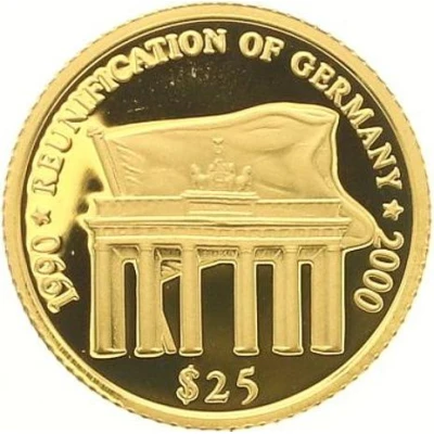 25 Dollars Reunification of Germany back