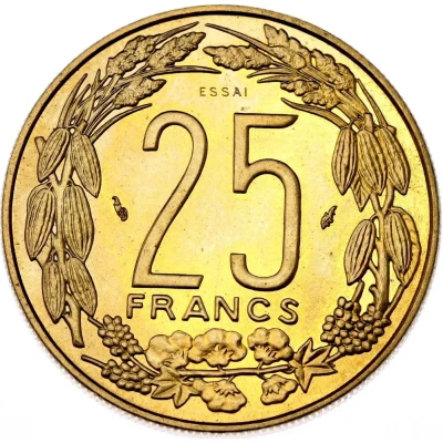 25 Francs CFA Essai back