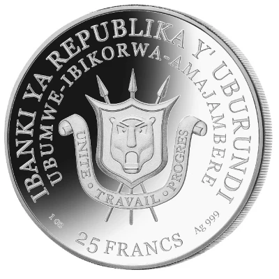 25 Francs Hippopotamus front