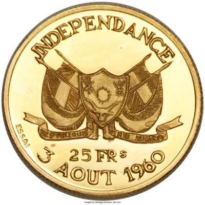 25 Francs Independence; essai front