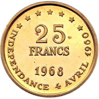 25 Francs Independence back