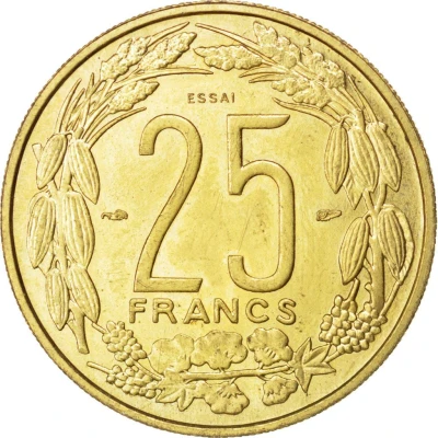 25 Francs Pattern back