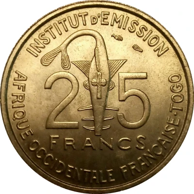 25 Francs Togo front