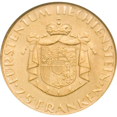 25 Franken - Franz Josef II National Bank back