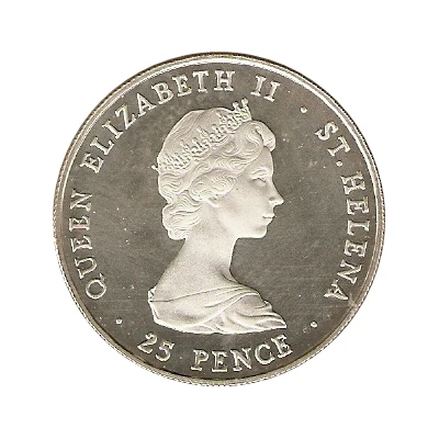 25 Pence - Elizabeth II Queen Mother; Silver Proof Issue front