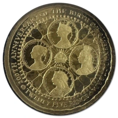 25 Pence - Elizabeth II Queen Victoria back