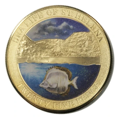 25 Pence - Elizabeth II Sea Life, Flounder back