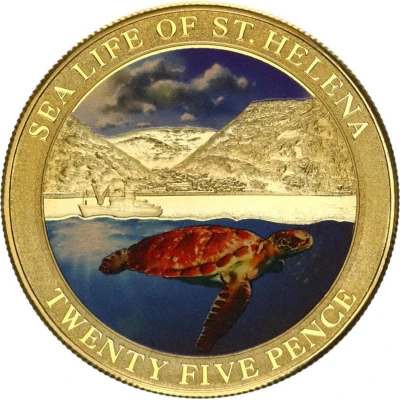 25 Pence - Elizabeth II Sea Life, Turtle back