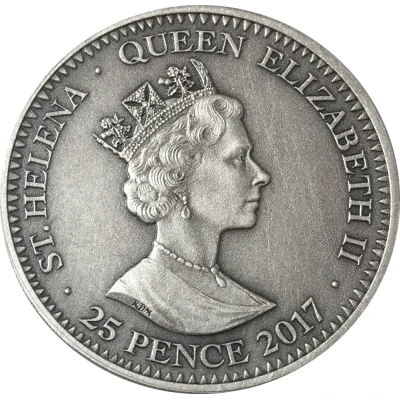 25 Pence - Elizabeth II Testern front