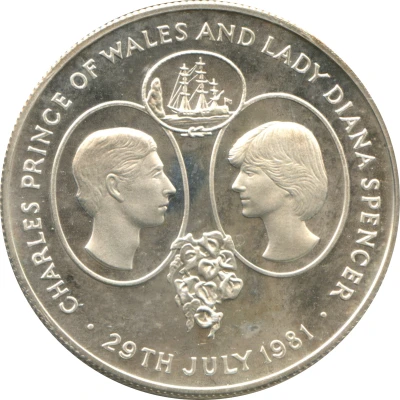 25 Pence - Elizabeth II Wedding of Prince Charles and Lady Diana back