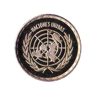 25 Pesetas Guineanas United Nations back