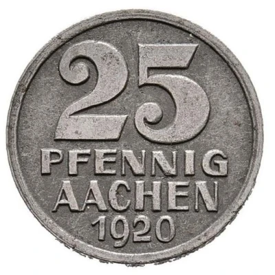 25 Pfennigs - Aachen Pattern front