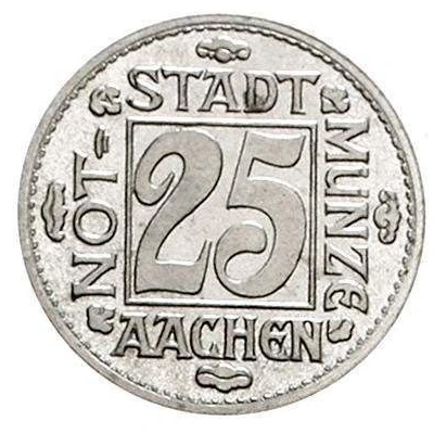 25 Pfennigs - Aachen Pattern front