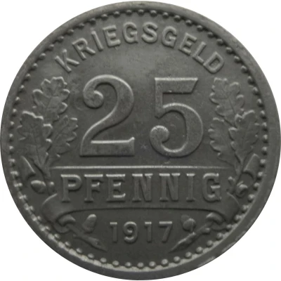 25 Pfennigs - Burgsteinfurt back