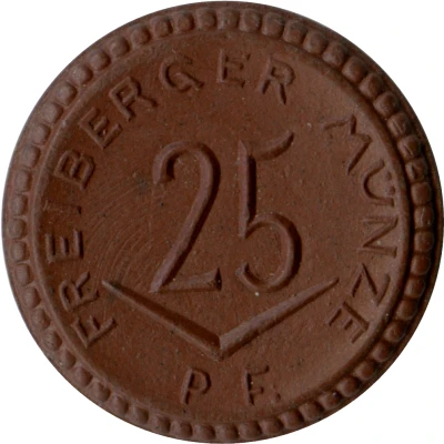 25 Pfennigs - Freiberg front