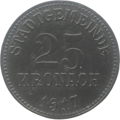 25 Pfennigs - Kronach front