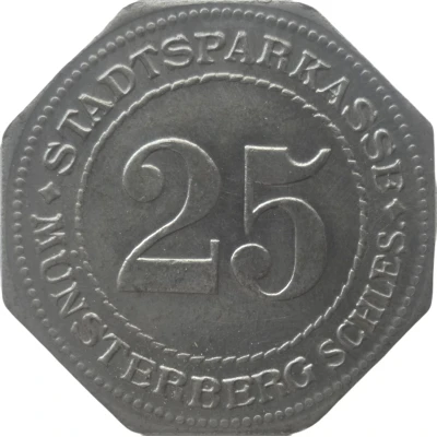 25 Pfennigs - Münsterberg front