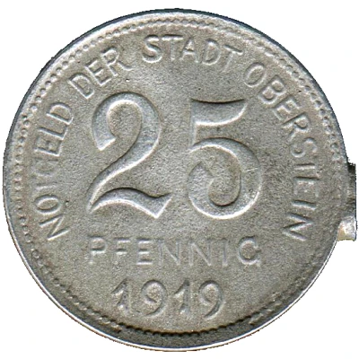 25 Pfennigs - Oberstein front