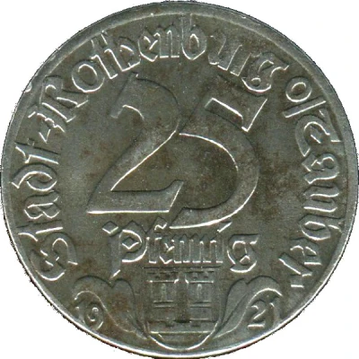 25 Pfennigs - Rothenburg ob der Tauber Herterich Bruñen front