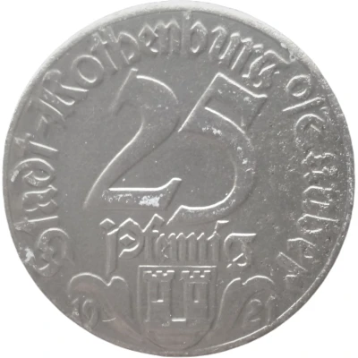 25 Pfennigs - Rothenburg ob der Tauber Plönlein front