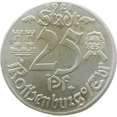 25 Pfennigs - Rothenburg ob der Tauber Plönlein front