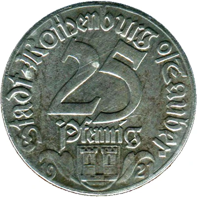 25 Pfennigs - Rothenburg ob der Tauber Spital Bastei front