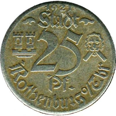 25 Pfennigs - Rothenburg ob der Tauber Spital Bastei front