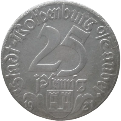 25 Pfennigs - Rothenburg ob der Tauber St. Wolfgang front