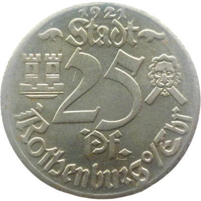 25 Pfennigs - Rothenburg ob der Tauber St. Wolfgang front