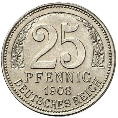 25 Pfennigs - Wilhelm II Pattern back