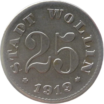 25 Pfennigs - Wollin front