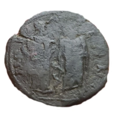 Æ25 - Septimius Severus NIKAIEΩN; Hygieia and Asclepius; Nicaea back