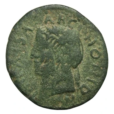 Æ26 - Augustus M PACCIVS MACXV FLAME, AVG 27 BC - 14 AD front